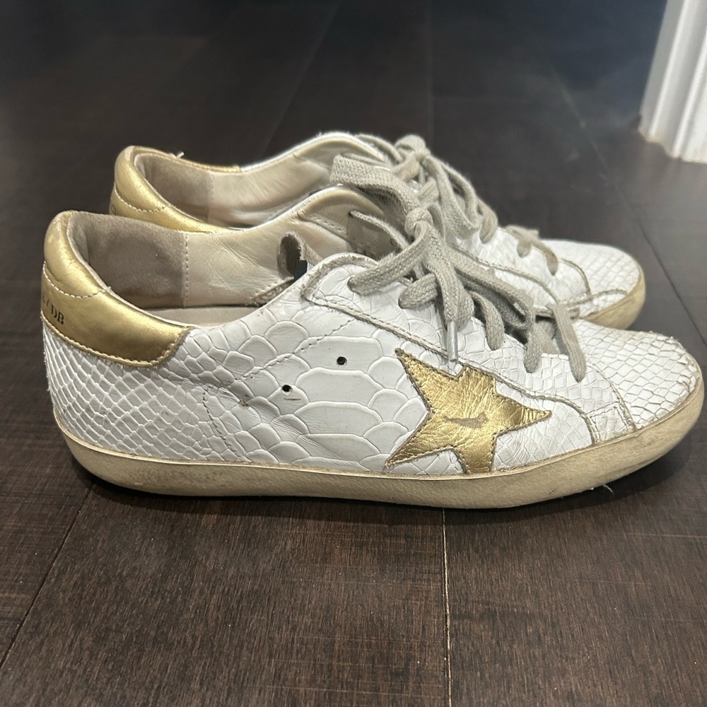 Golden Goose Superstar sneakers with a python-print size 36 (women’s 6)